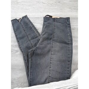 NWT Vylette Ankle Jegging Large L Lg High Rise Dark Wash Frayed Hem Skinny Leg